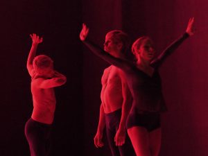 Andreas Heise, Eugenie Skilnand, Silas Henriksen - dancingmadlybackwards - The Norwegian National Ballet - photo © Costin Radu