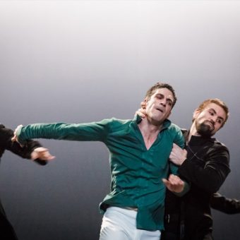 Fabien Voranger, Laurent Guilbaud and Jon Vallejo - Tristan + Isolde - Semperoper Ballett - photo © Ian Whalen